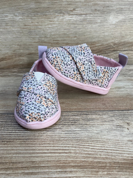 Toms Tiny Alpargata Pink Leopard sz 4c - Me n Mommy To Be
