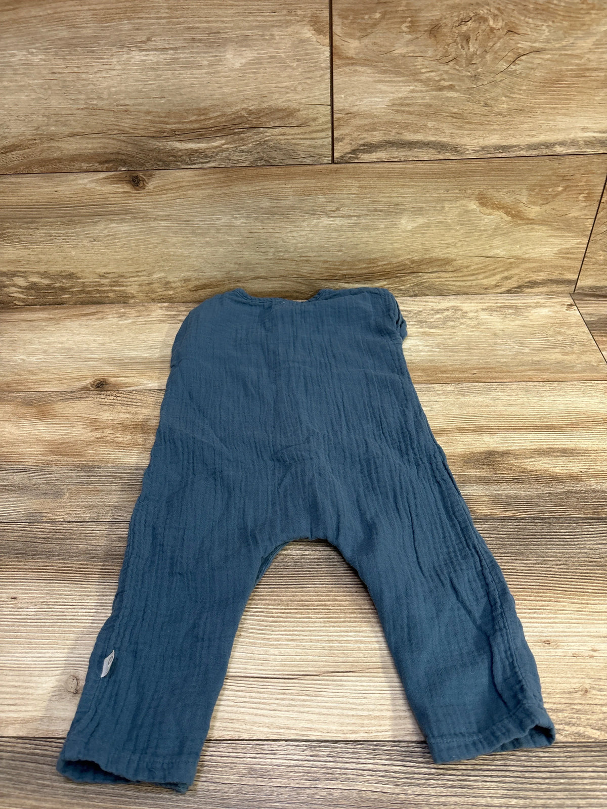 Little Planet Organic Gauze Button-Front Jumpsuit Blue sz 12m