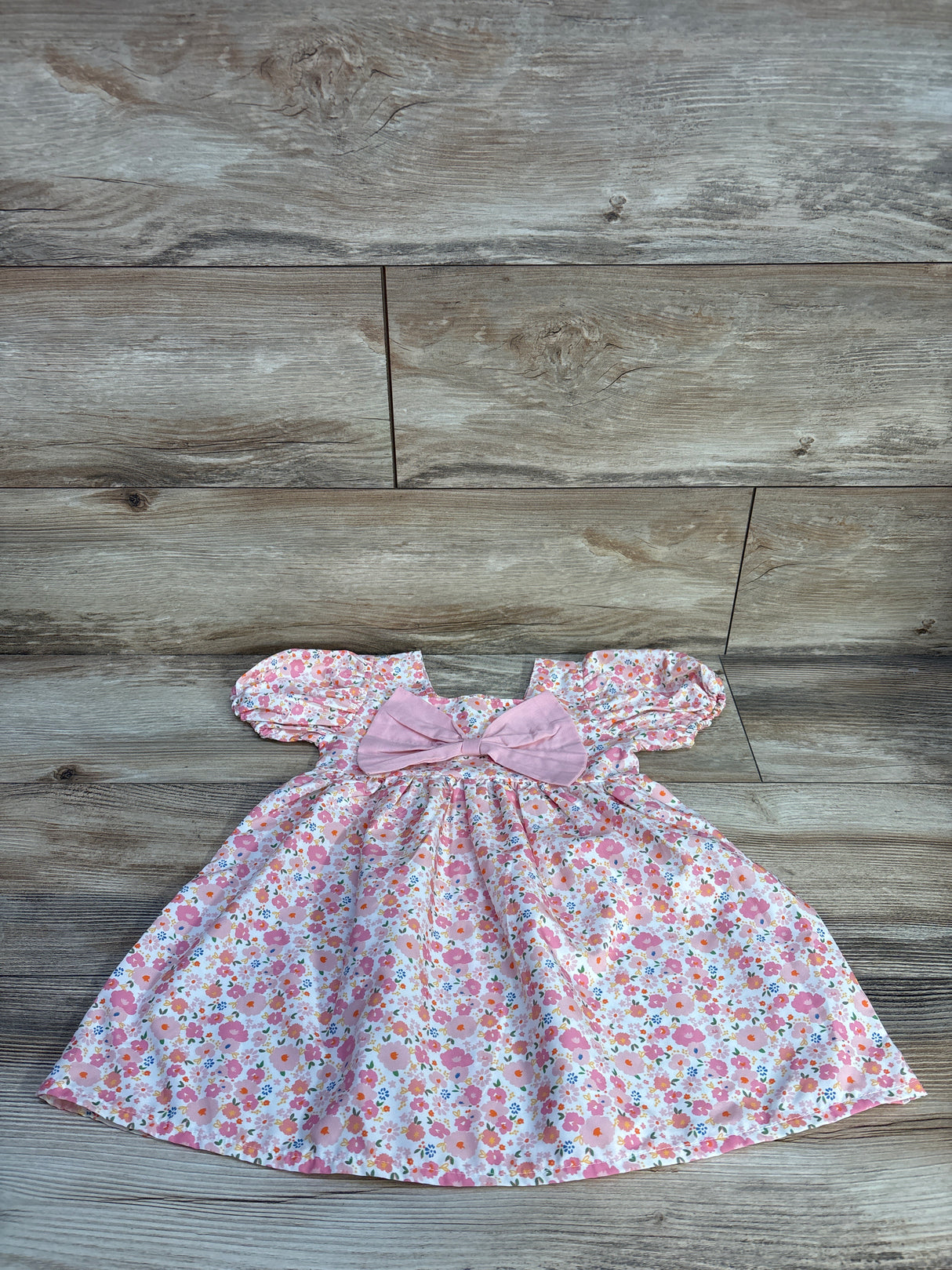 Shein Floral Puff Sleeve Dress Pink sz 4T