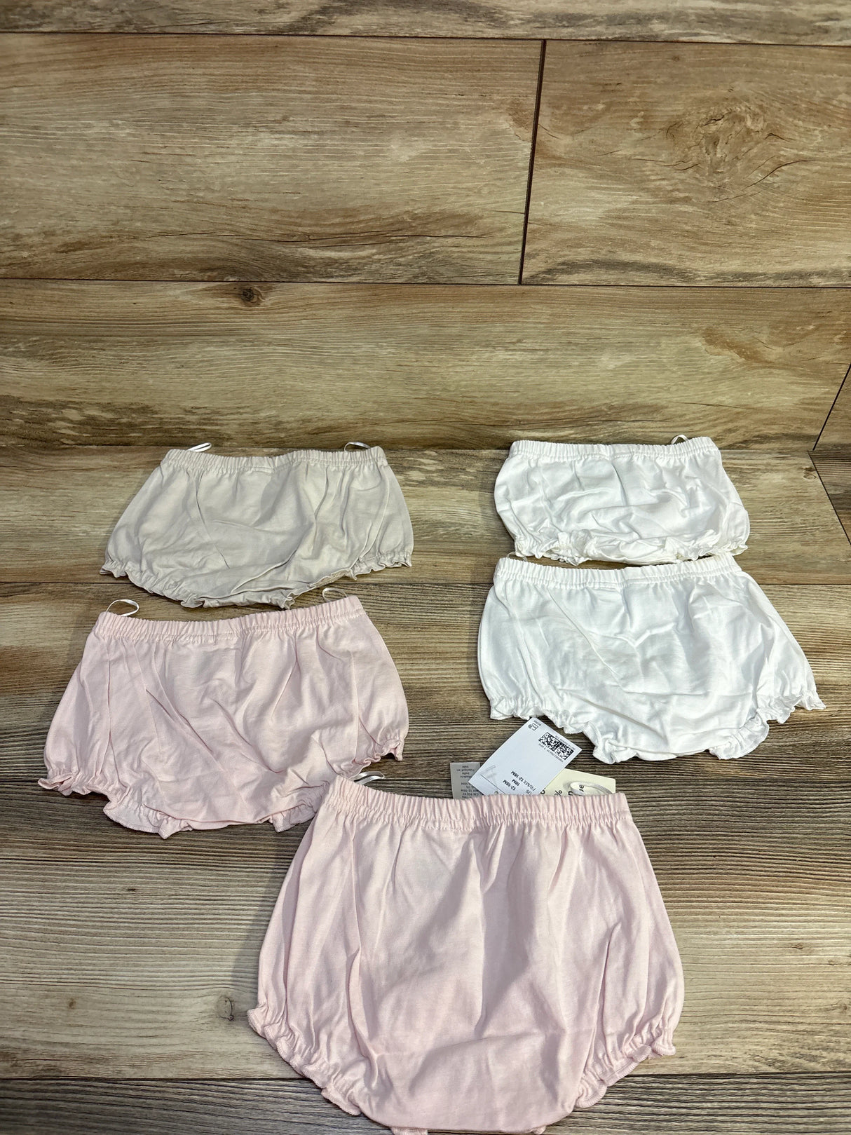 NEW H&M 5pk Cotton Jersey Bloomers White sz 18m