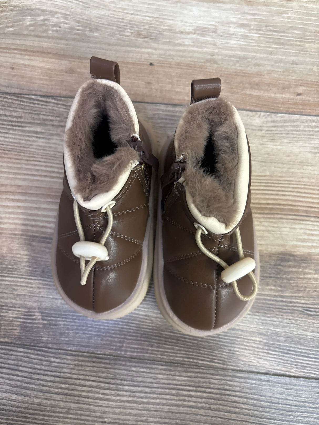 Plush Lined Snow Boots Brown sz 5c