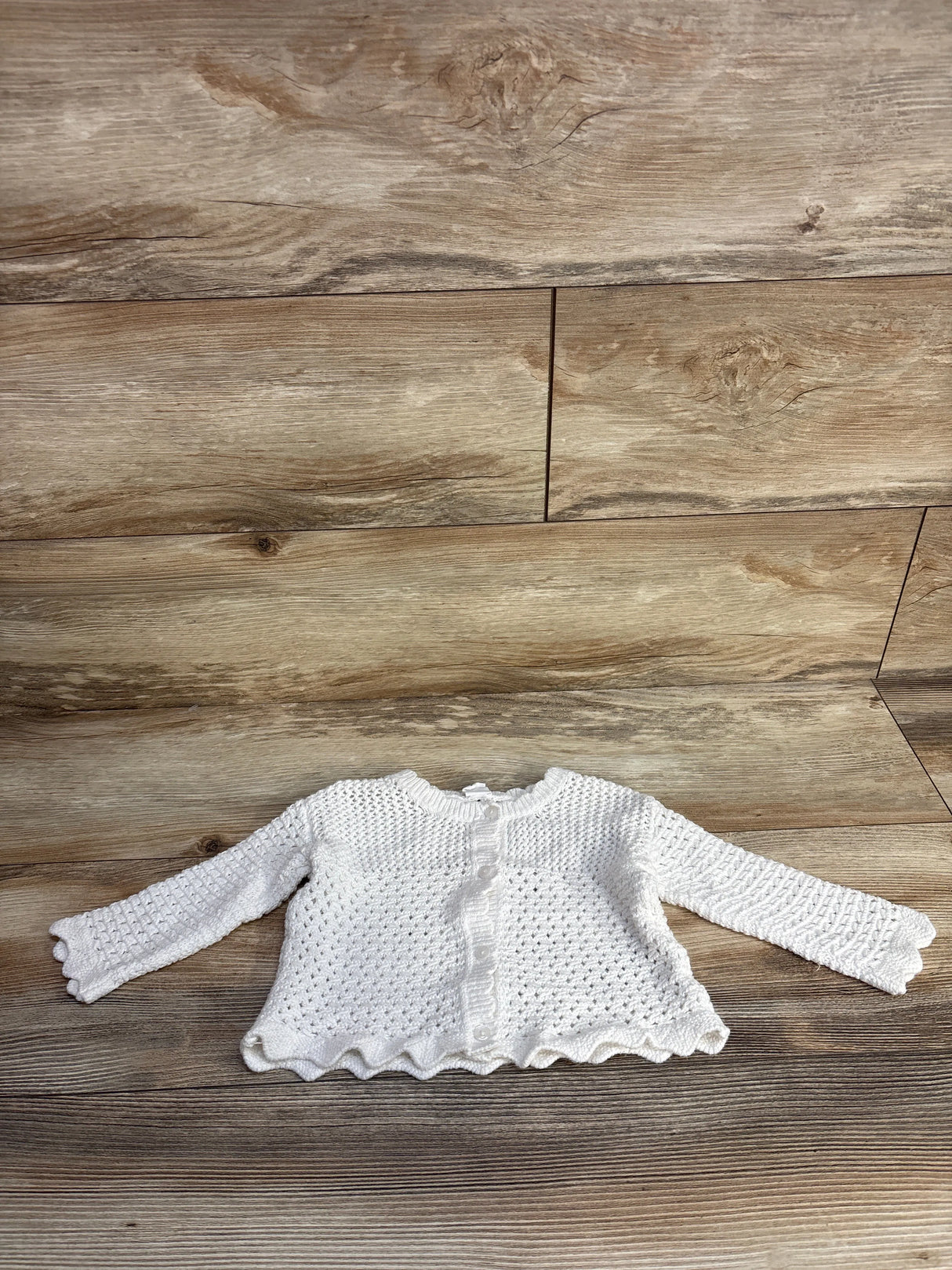 Baby Gap Knitted Button Front Cardigan White sz 6-12m