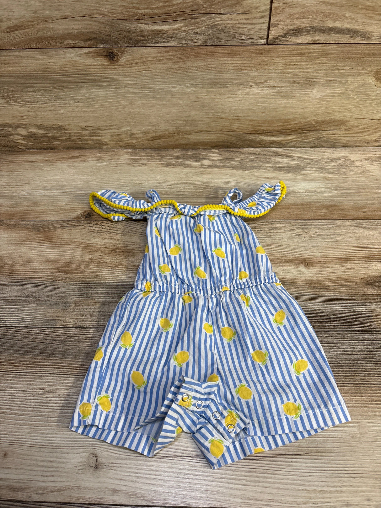 Penelope Mack Lemon Shortie Romper Blue sz 18m