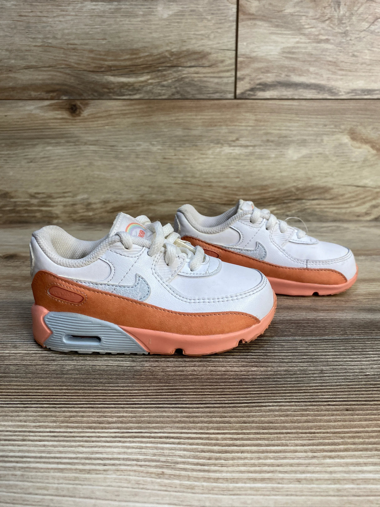 Nike Air Max 90 Leather SE TD 'White Light Madder Root' Sneakers sz 8c