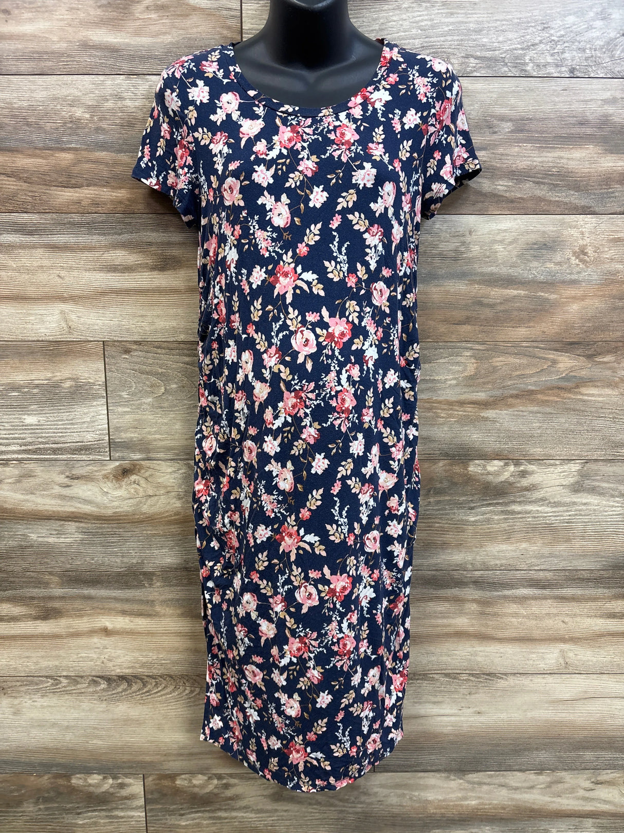 Time & Tru Maternity Floral Dress Navy sz Small (4-6)