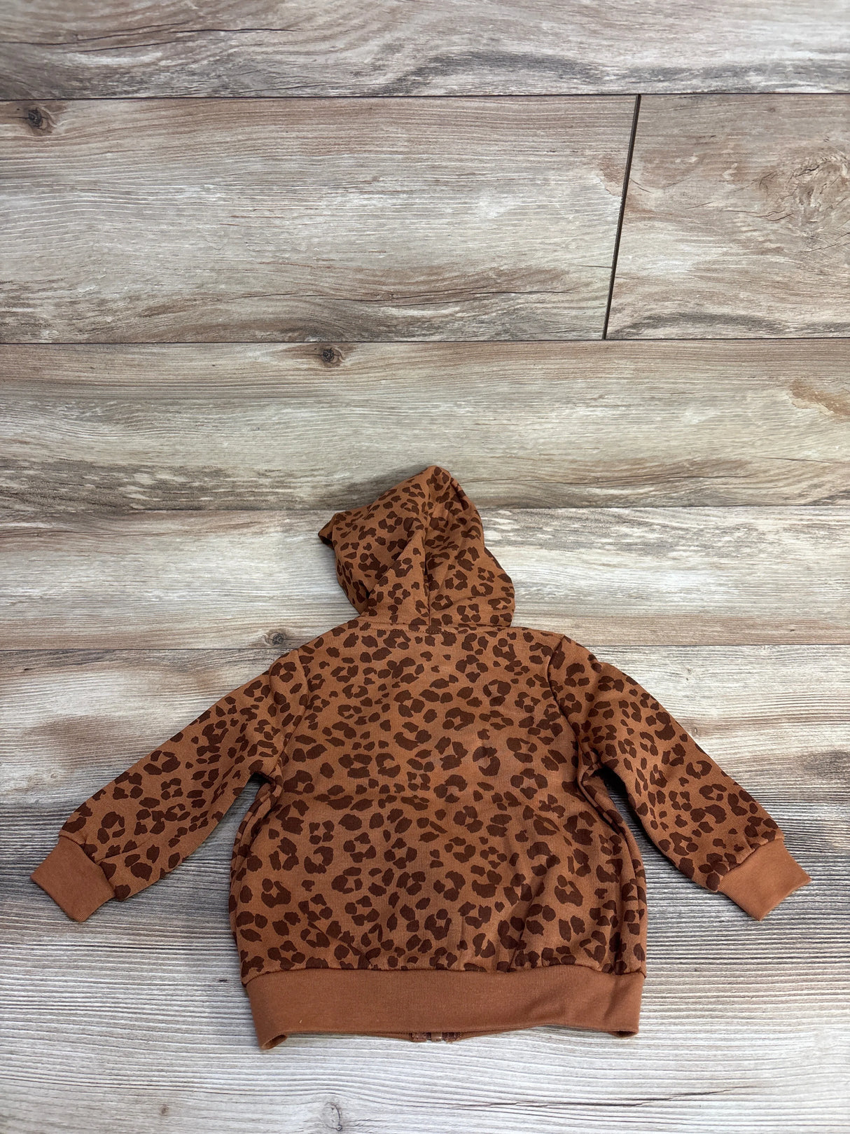 NEW Okie Dokie Leopard Print Full-Zip Hoodie sz 9m