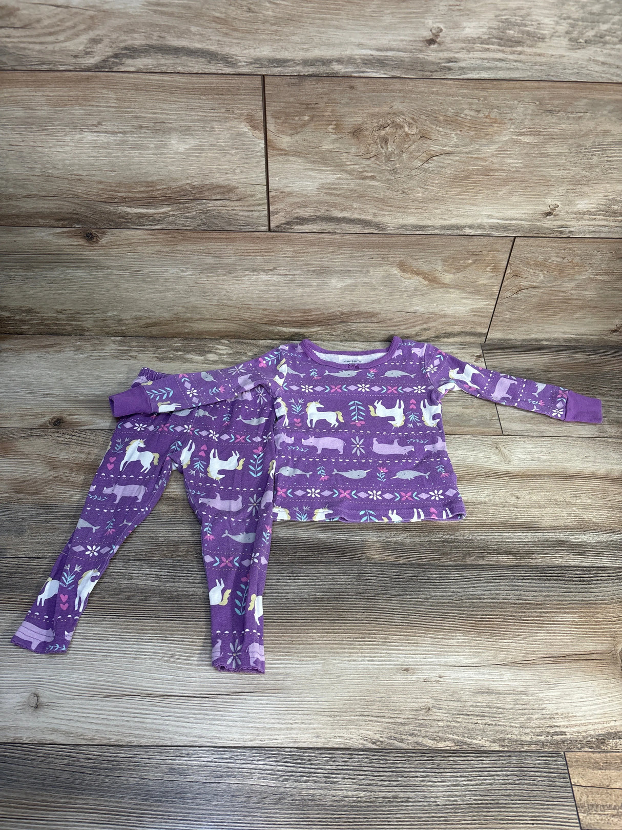 Carter's 2pc Pajama Set Purple sz 18m