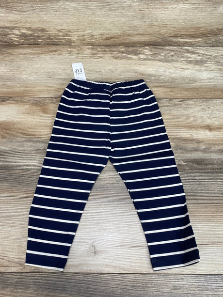 NEW Baby Gap Striped Navy Leggings sz 12-18m - Me n Mommy To Be