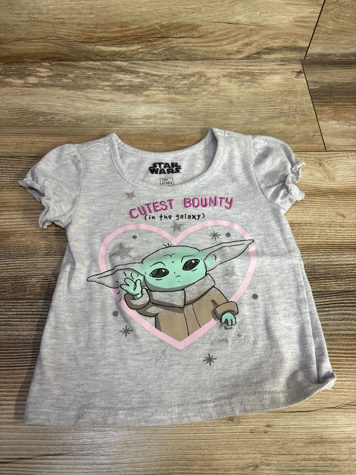 Star Wars 'Cutest Bounty' Shirt Grey sz 4T