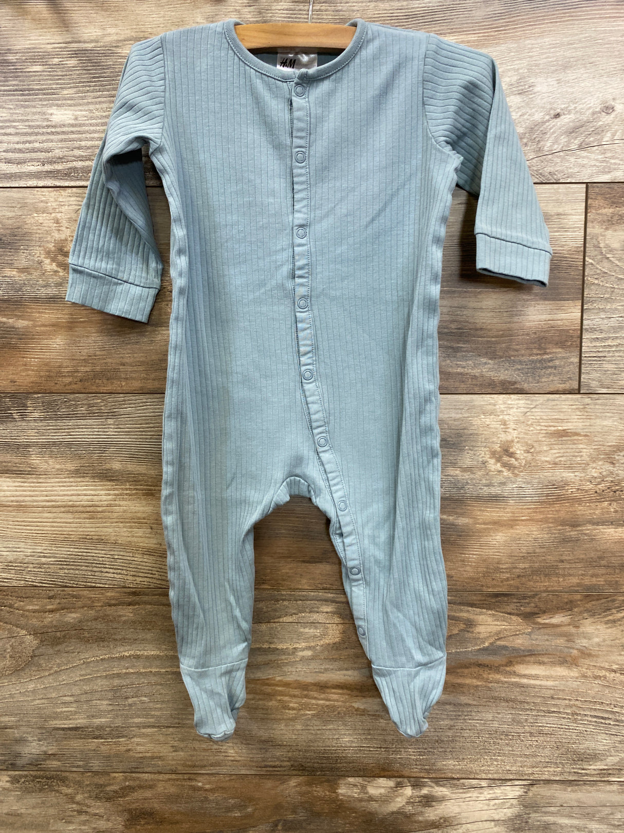 H&M Ribbed Sleeper Light Blue sz 9m