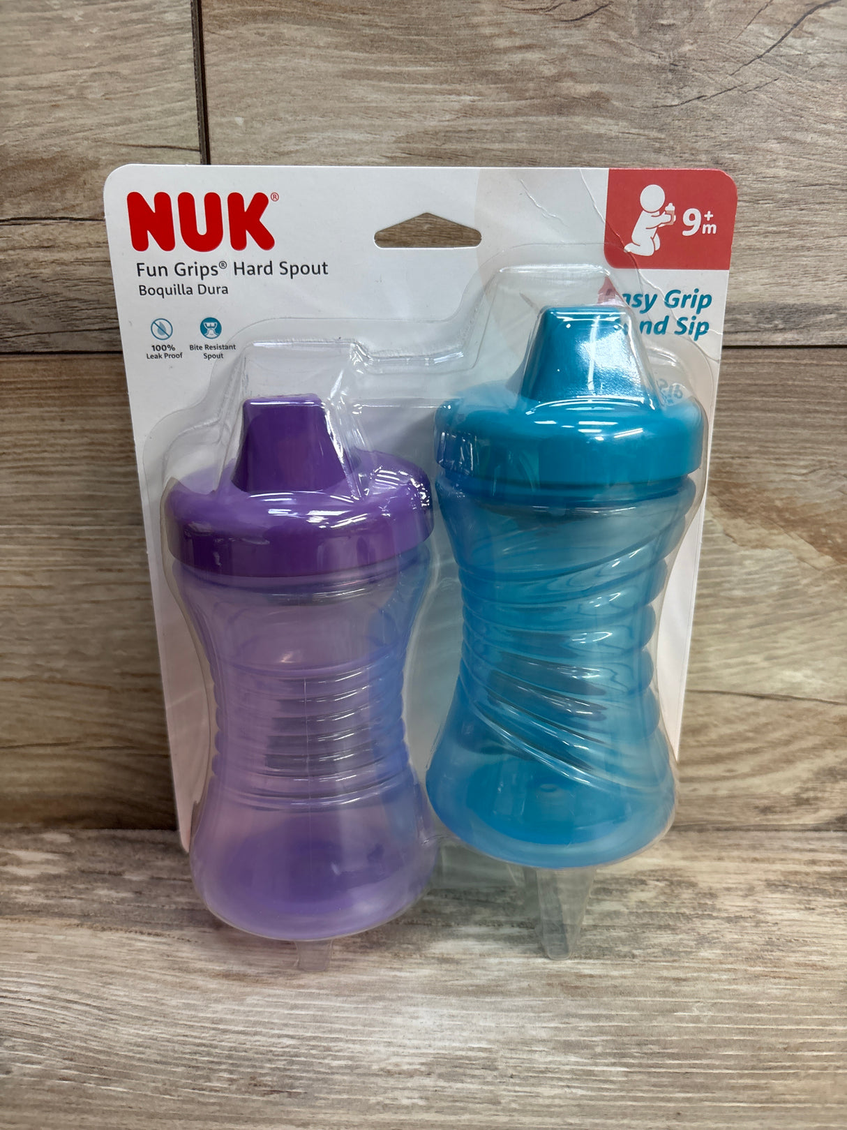 NEW NUK Fun Grips Hard Spout Sippy Cup 10oz 2pk