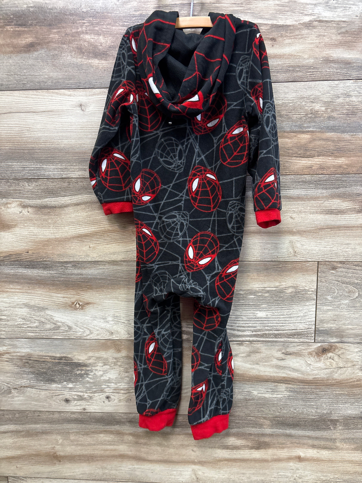 Marvel Spider-Man Hooded Blanket Sleeper Black sz 4/5T