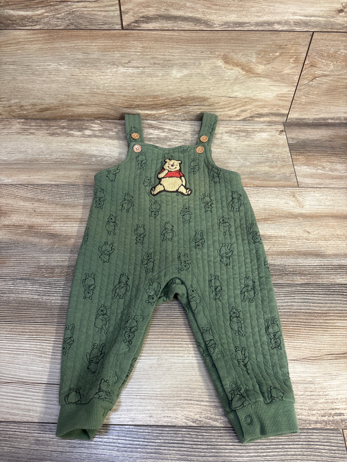 Disney Baby Winnie The Pooh Overalls Green sz 12m