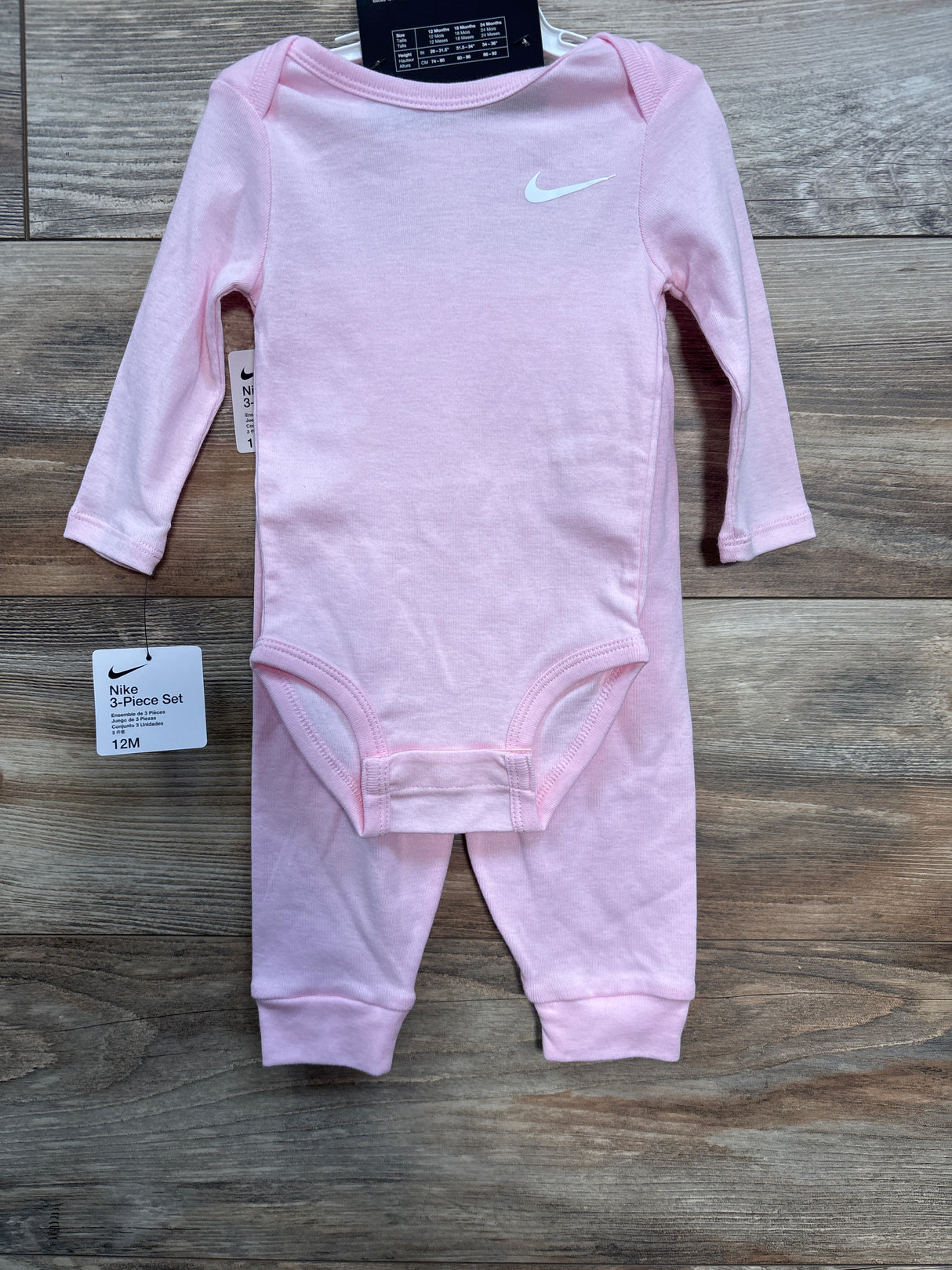 NEW Nike 2pc Bodysuit & Jogger Set Pink sz 12m