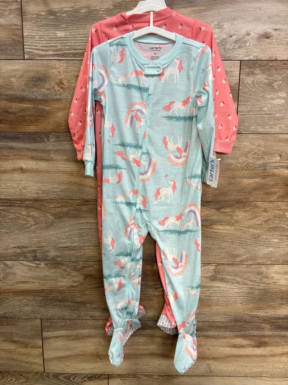 NEW Just One You 2pk Unicorn Sleepers Pink sz 3T