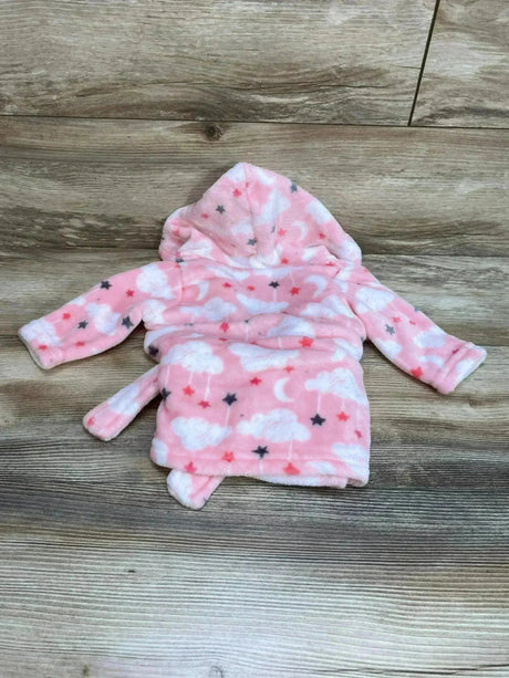 Moon & Stars Hooded Robe Pink sz 0-9m - Me n Mommy To Be