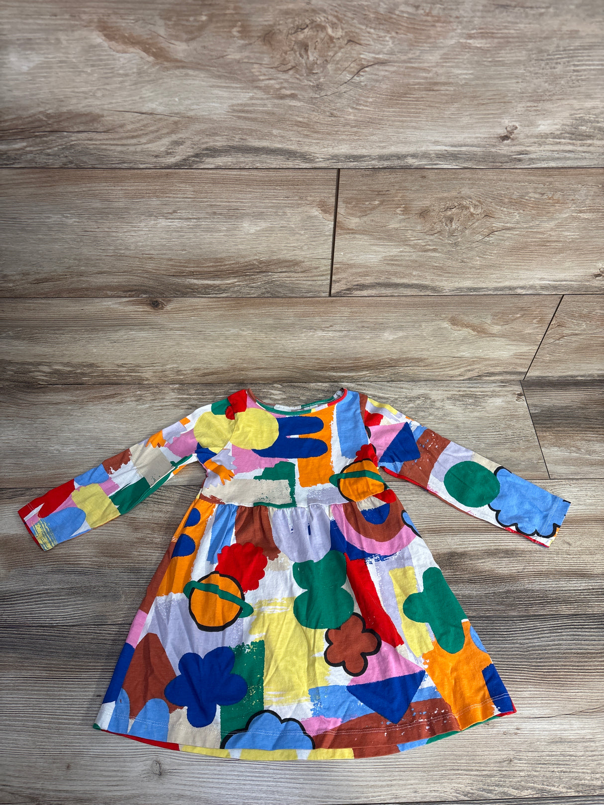 H&M Color Block Shapes Dress Multicolor sz 3-4T