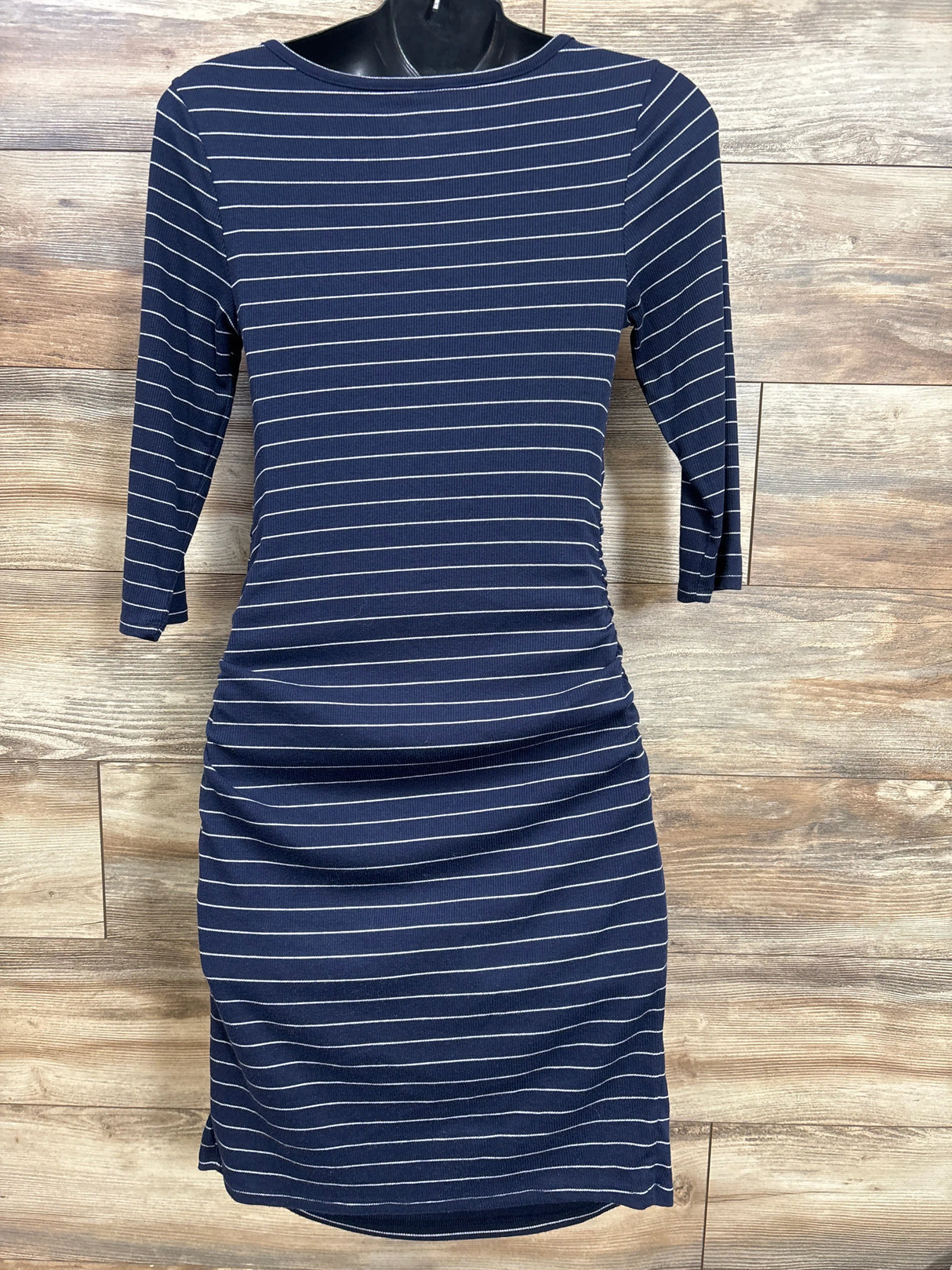 Isabel Maternity Striped Bodycon Dress Navy sz Small