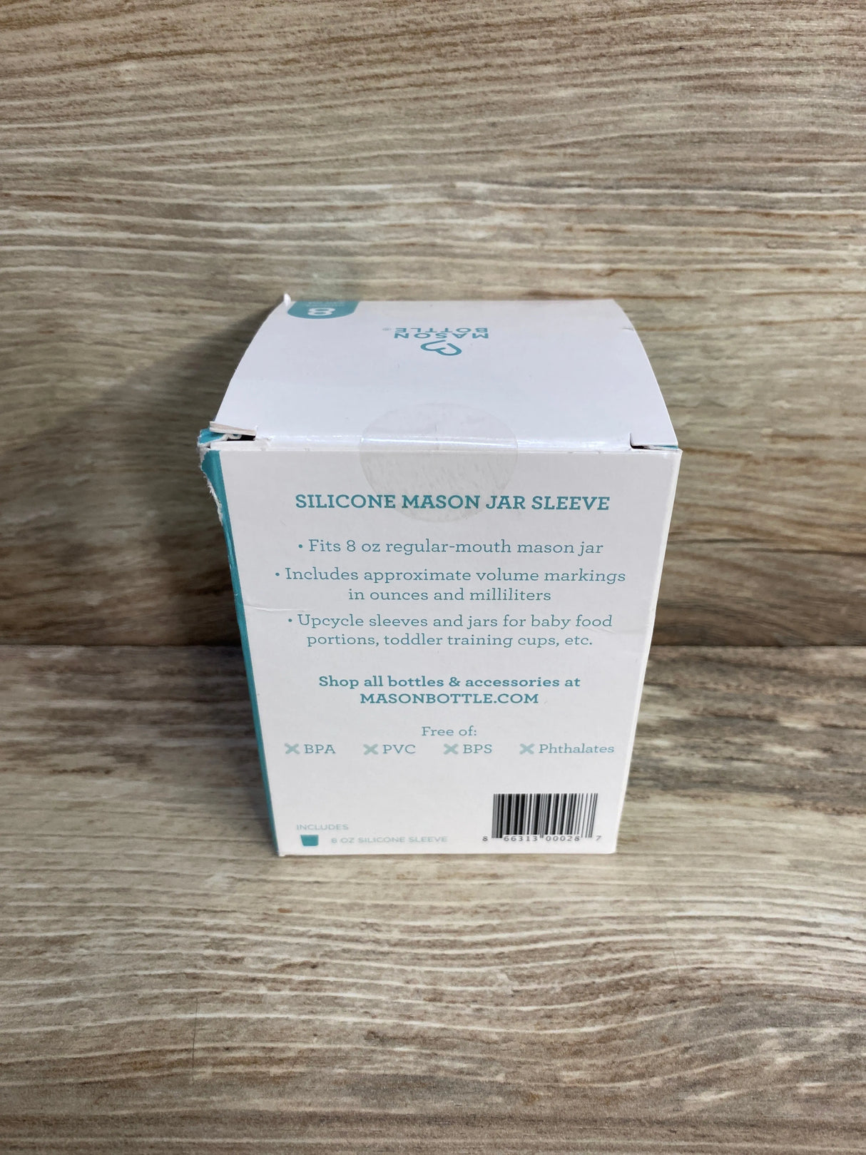 NEW Mason Bottle 8oz Silicone Sleeve 1pc, Blue - Me n Mommy To Be