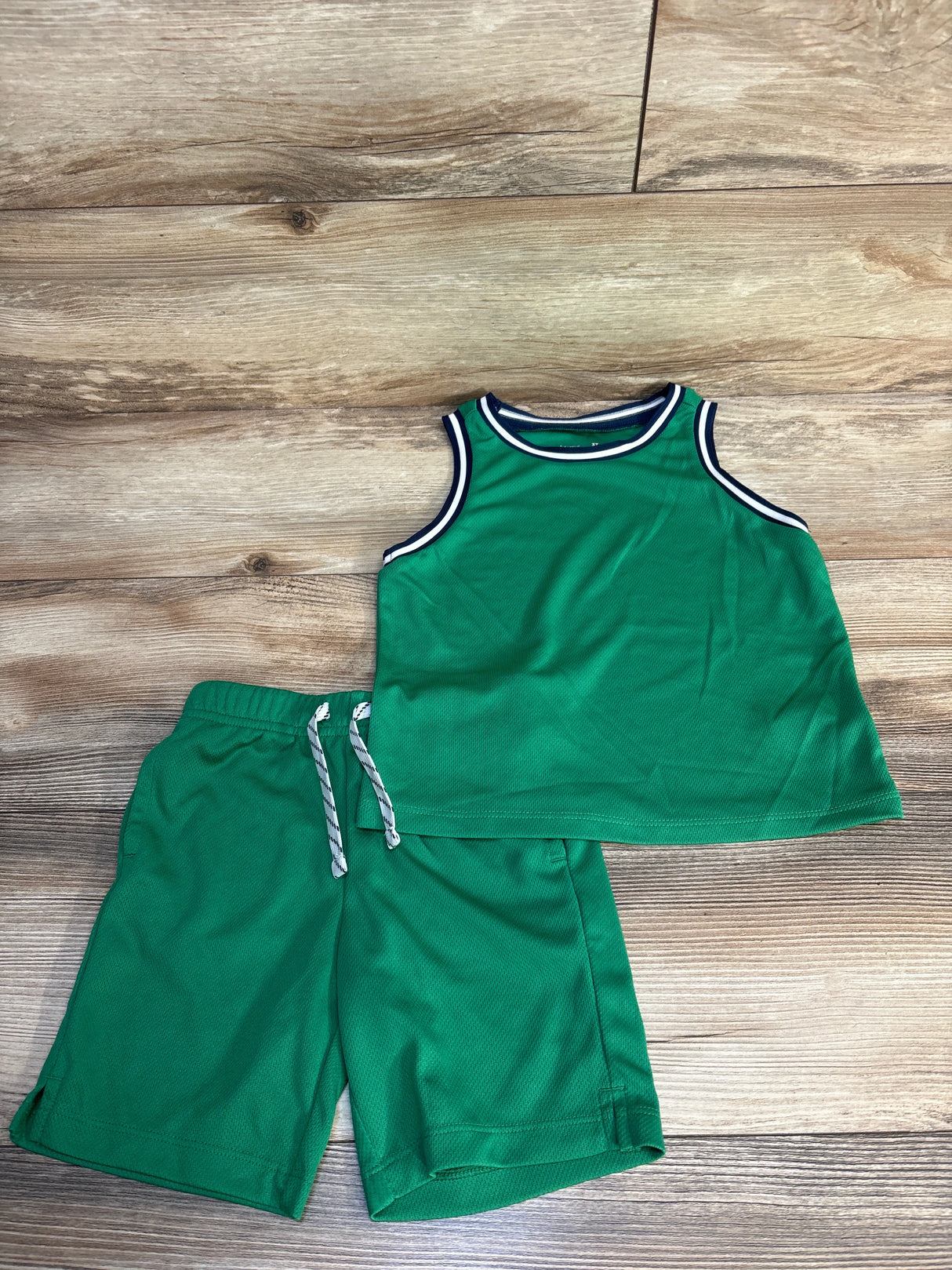 Old Navy 2pc Active Basket Ball Jersey Set Green sz 3T