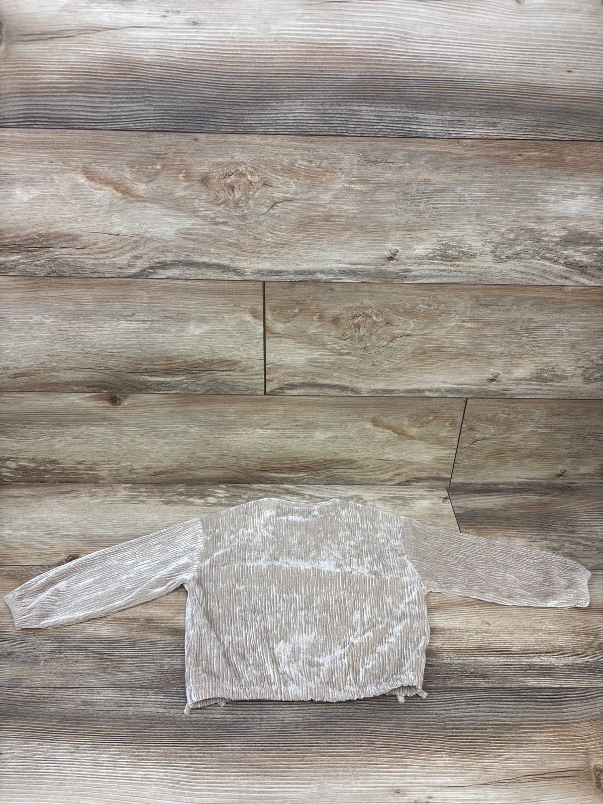 Zara Velour Long Sleeve Shirt Tan sz 3T