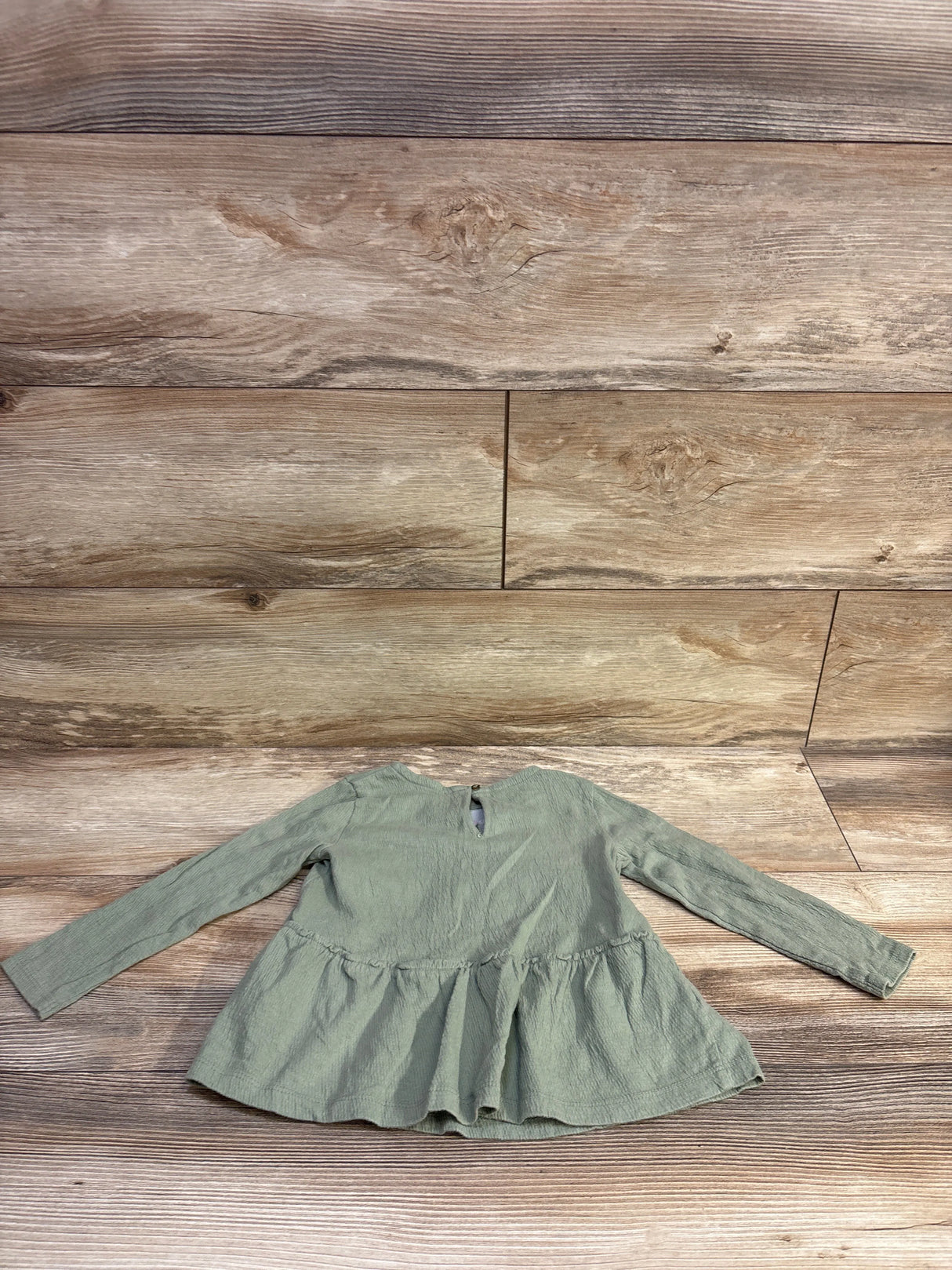 Carter's Embroidered Peplum Top Green sz 3T