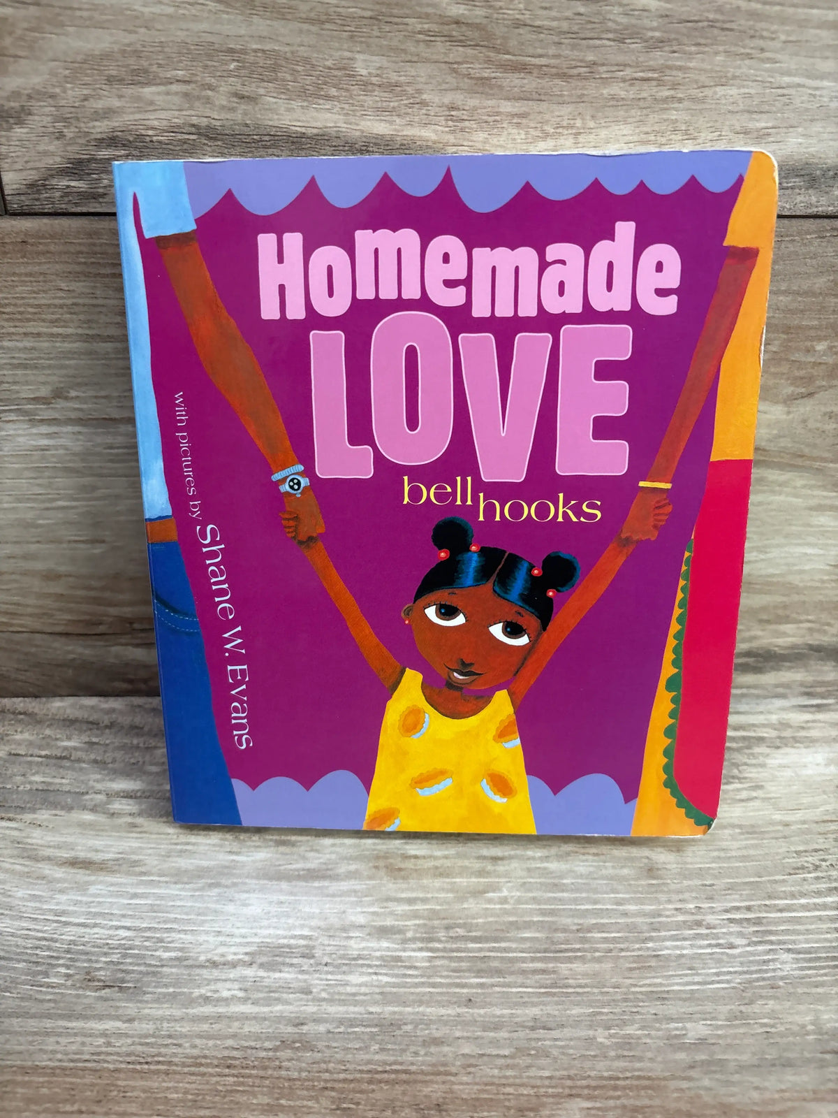 Homemade Love board book by bell hooks with illustrations by Shane W. Evans