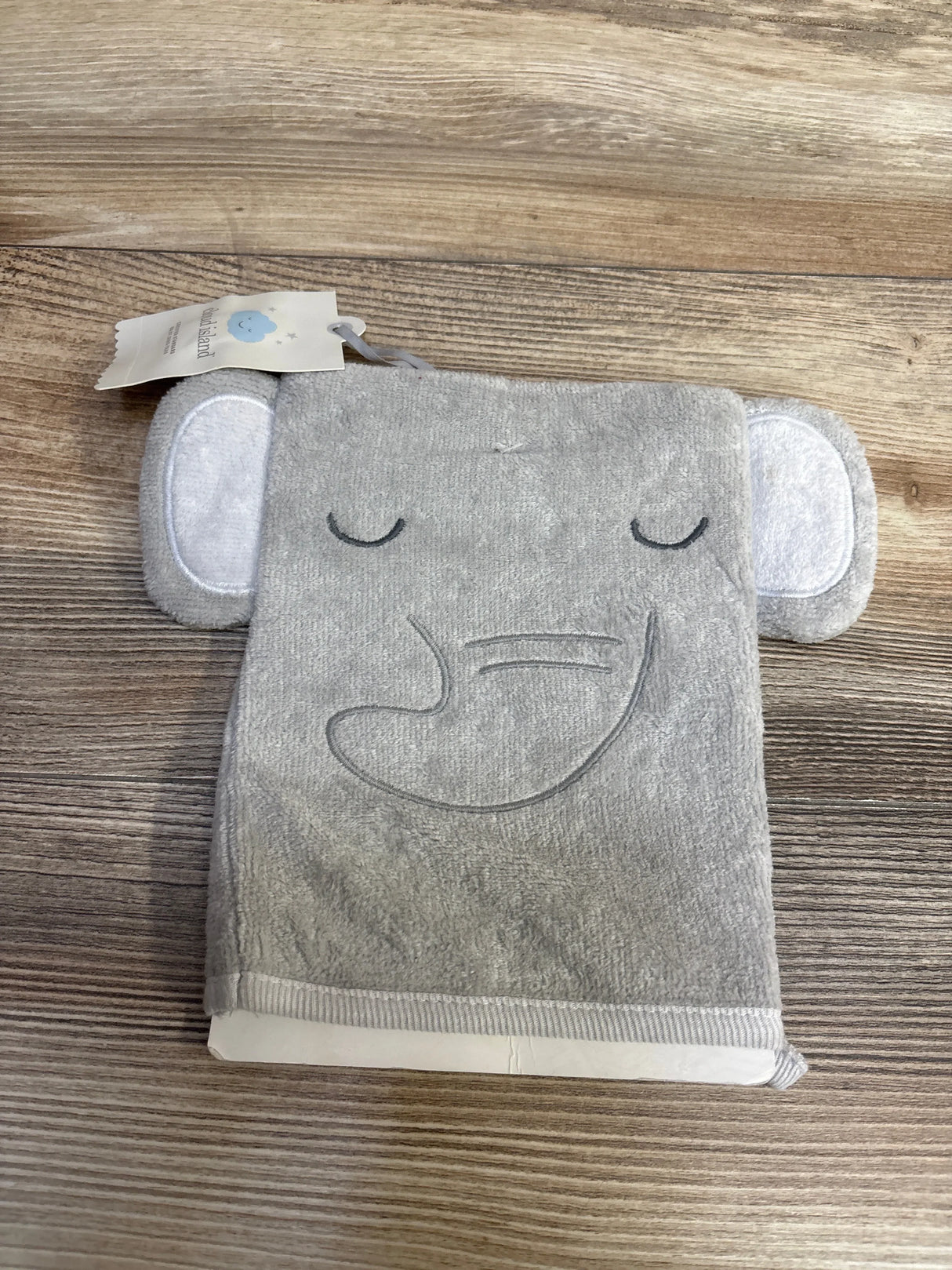 NEW Cloud Island Baby Wash Mitten - grey Elephant