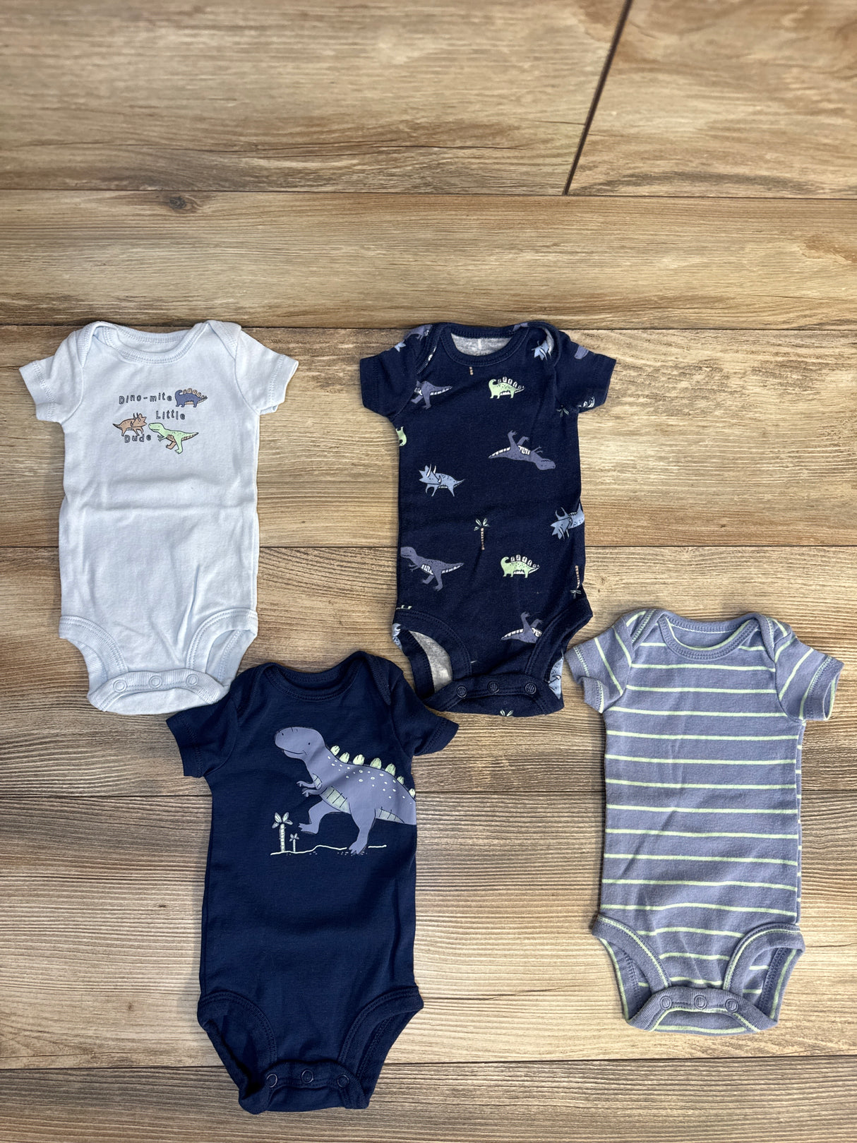 Carter's 4pk Short Sleeve Bodysuits Blue sz Newborn