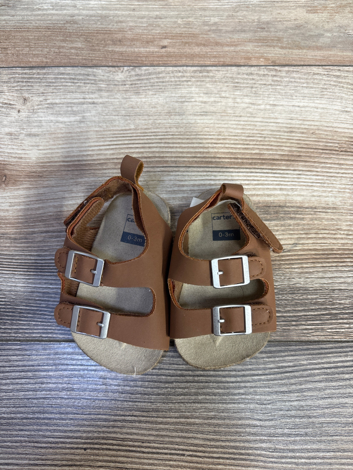 Carter's Double Strap Sandals Brown sz 1/2c