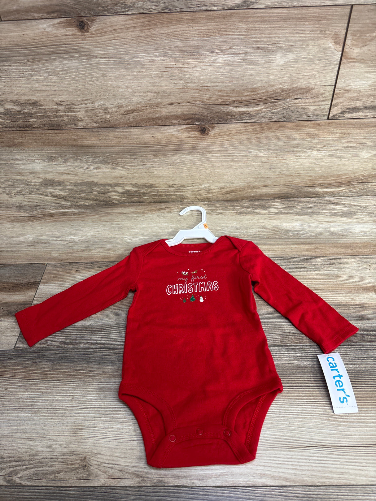 NEW Carter's My First Christmas Bodysuit Red sz 12m