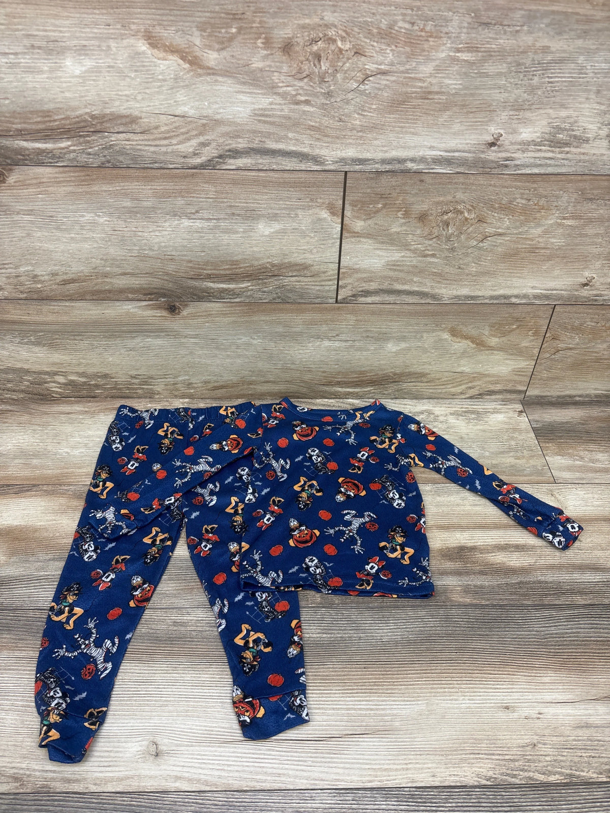 Disney 2pc Mickey Mouse Halloween Pajama Set Navy sz 3T