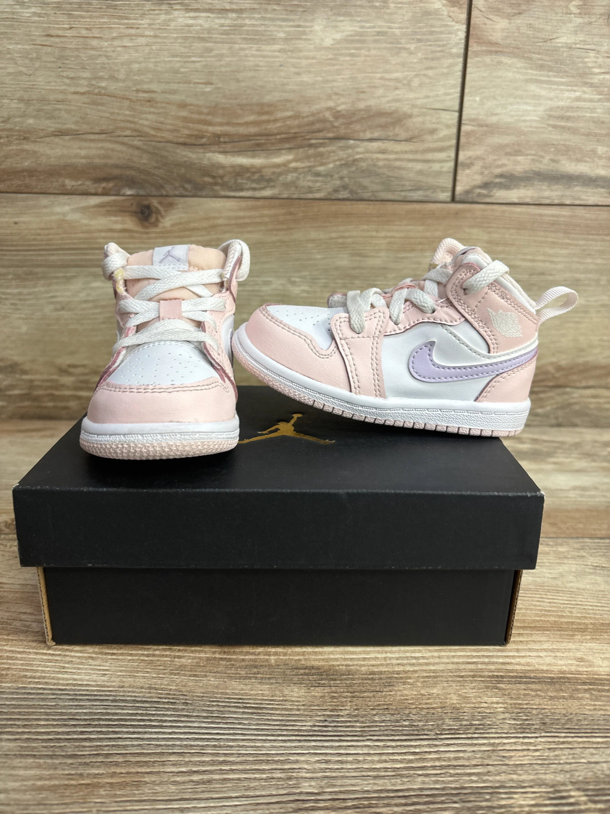 Air Jordan 1 Mid TD 'Pink Wash' Sneakers sz 6c