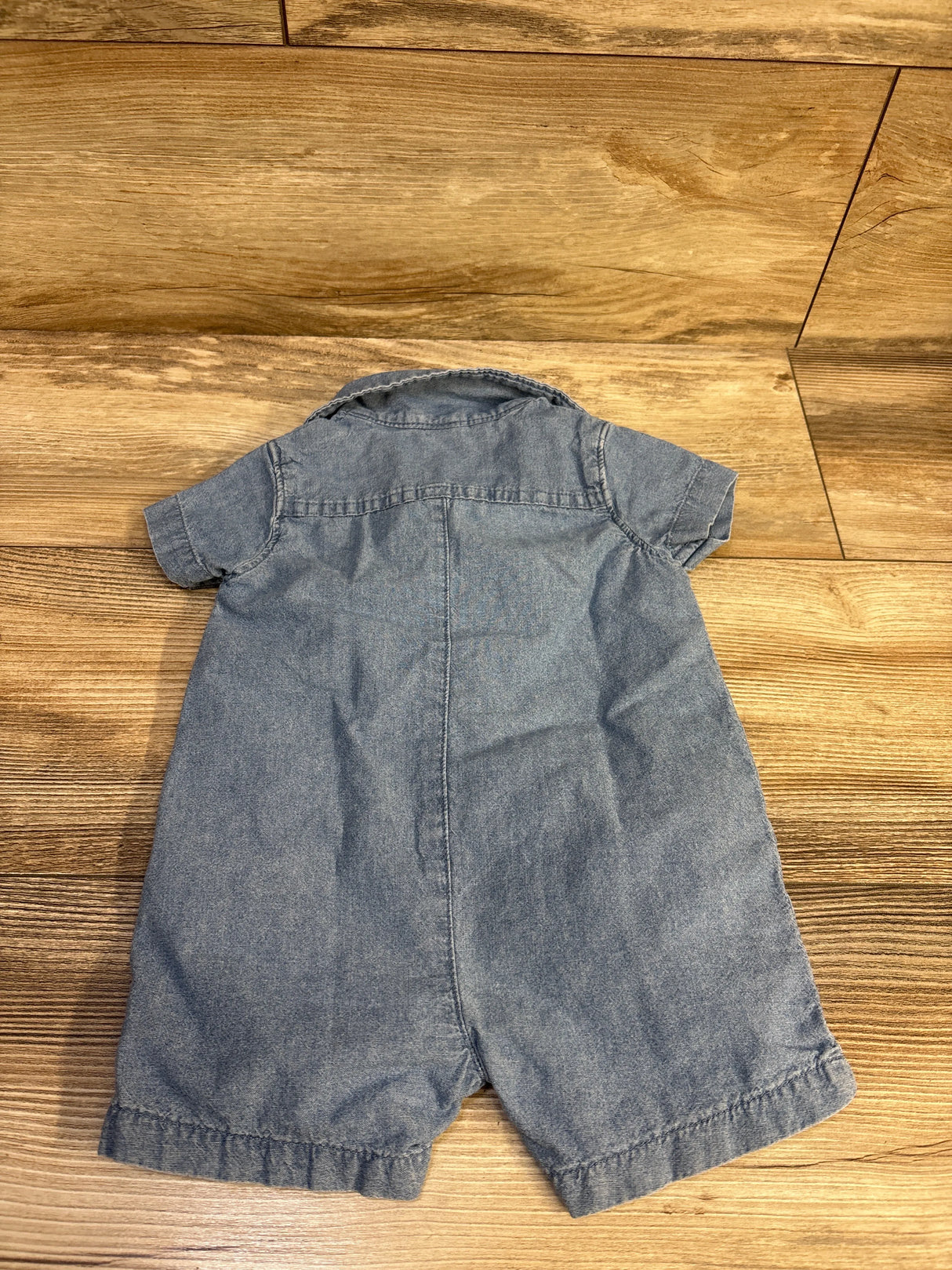 Carter's Chambray Polo Shortie Romper Blue sz 6m