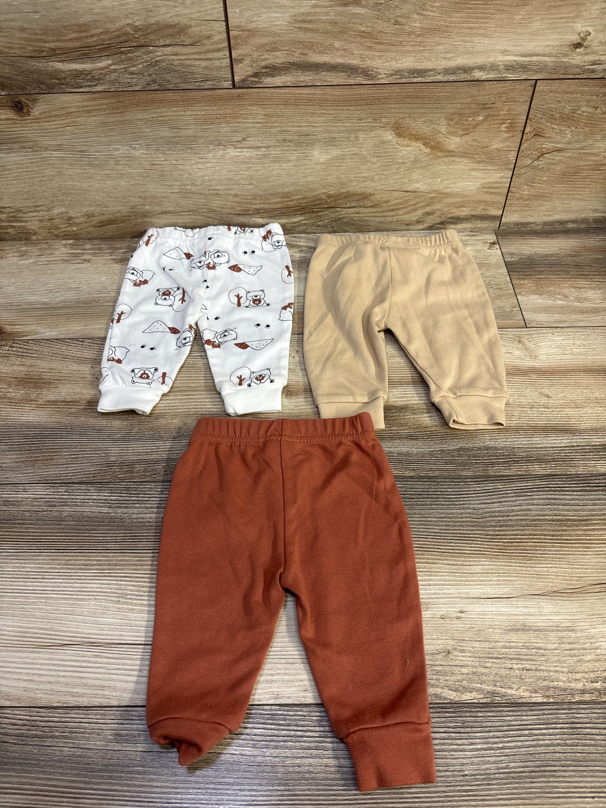 Baby Views 3pk Pull On Joggers Tan sz 3m