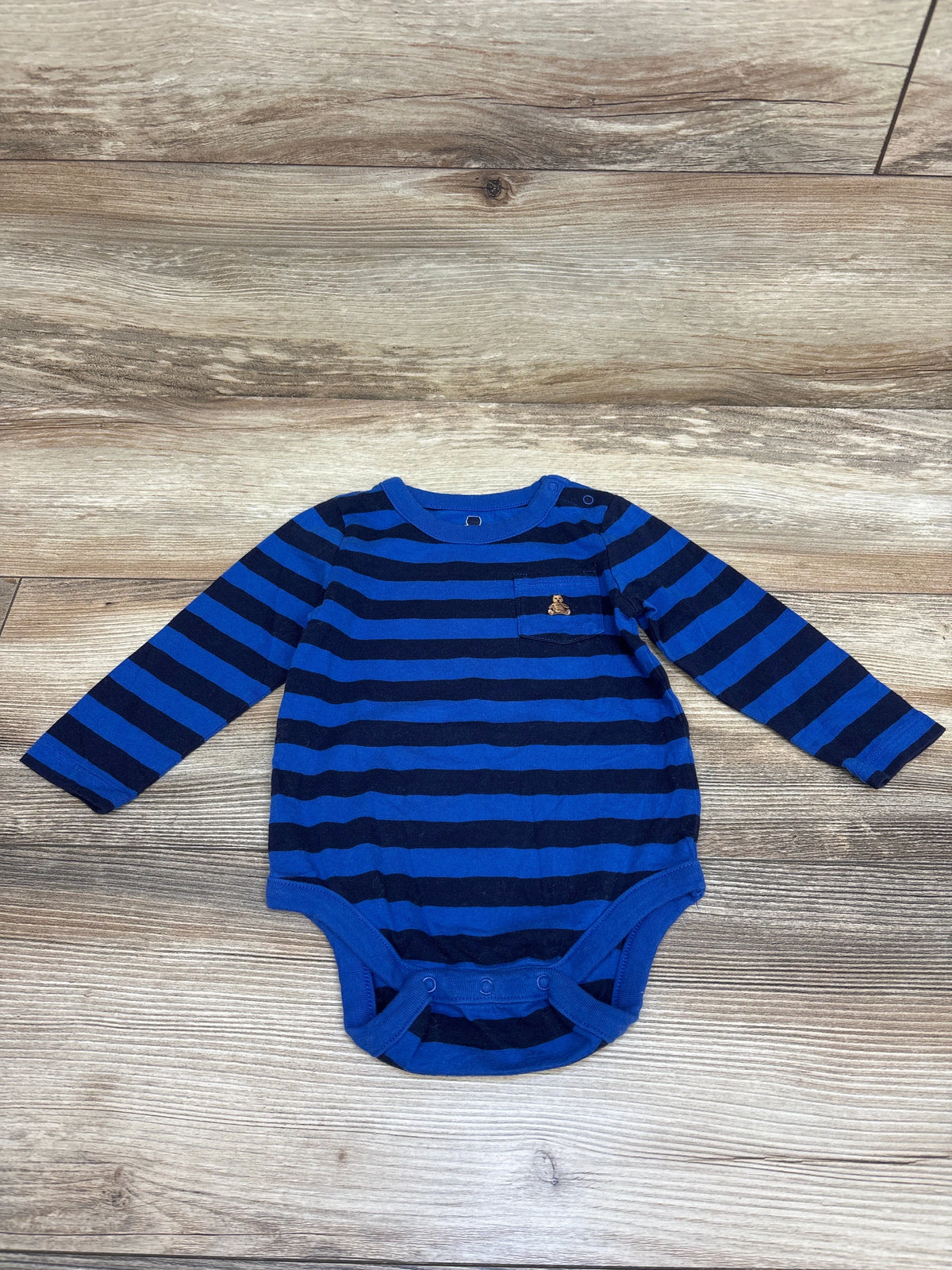 Baby Gap Long Sleeve Pocket Bodysuit Navy sz 12-18m