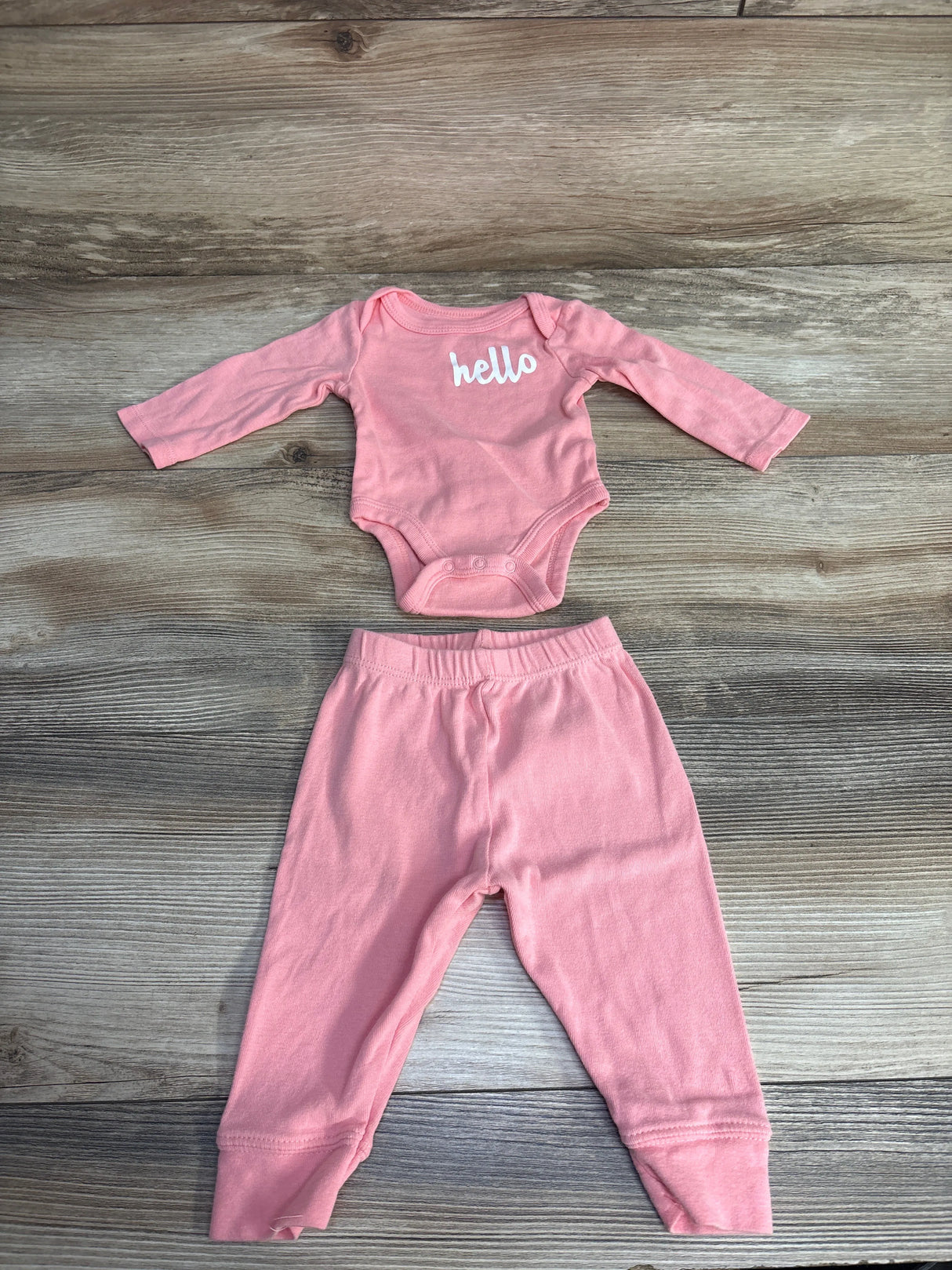 Cloud Island 2pc Hello Bodysuit & Pants Set Pink sz Newborn