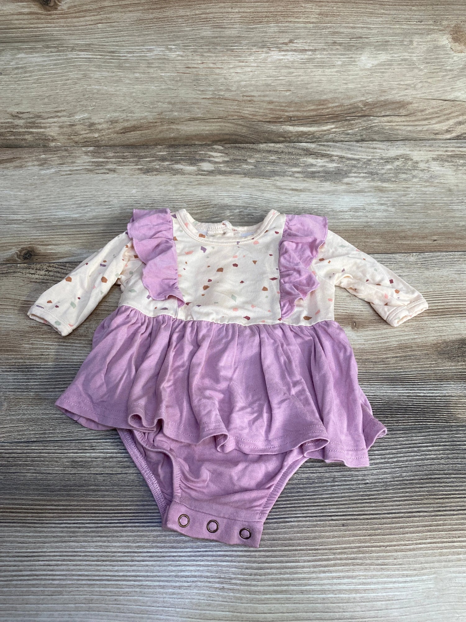 Dot Dot Baby Ruffle Bodysuit Dress sz 0-3m - Me n Mommy To Be