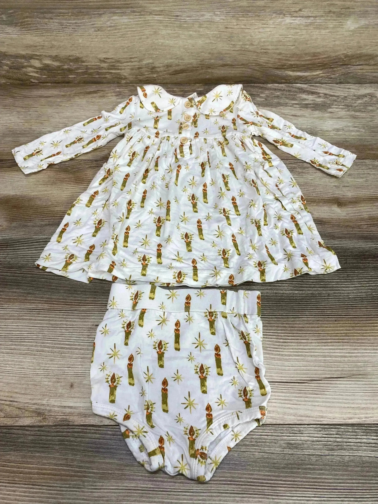 Kate Quinn Long Sleeve Candle Peter Pan Dress sz 3-6m - Me n Mommy To Be
