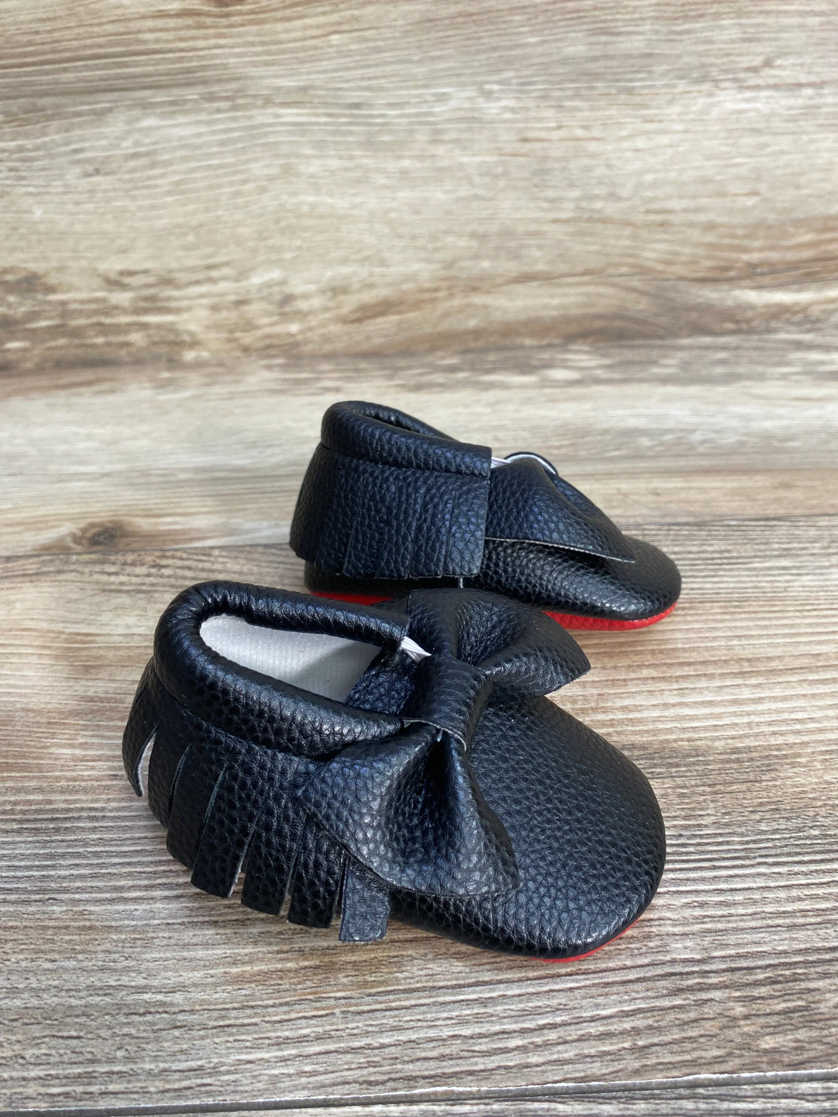 Baby Soft Sole Leather Moccasins Black sz 1/2c