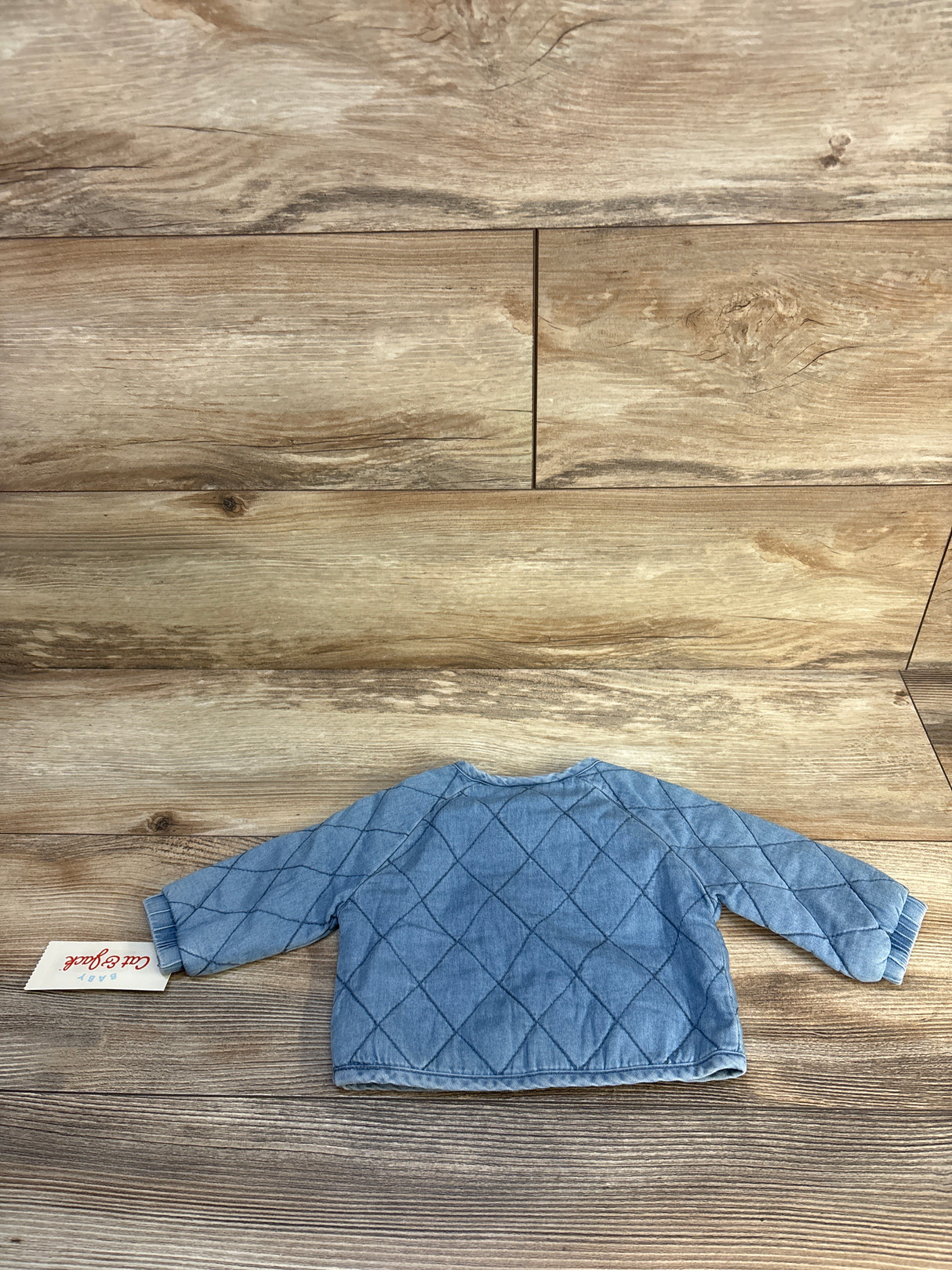 NEW Cat & Jack Chambray Quilted Jacket Blue sz 0-3m