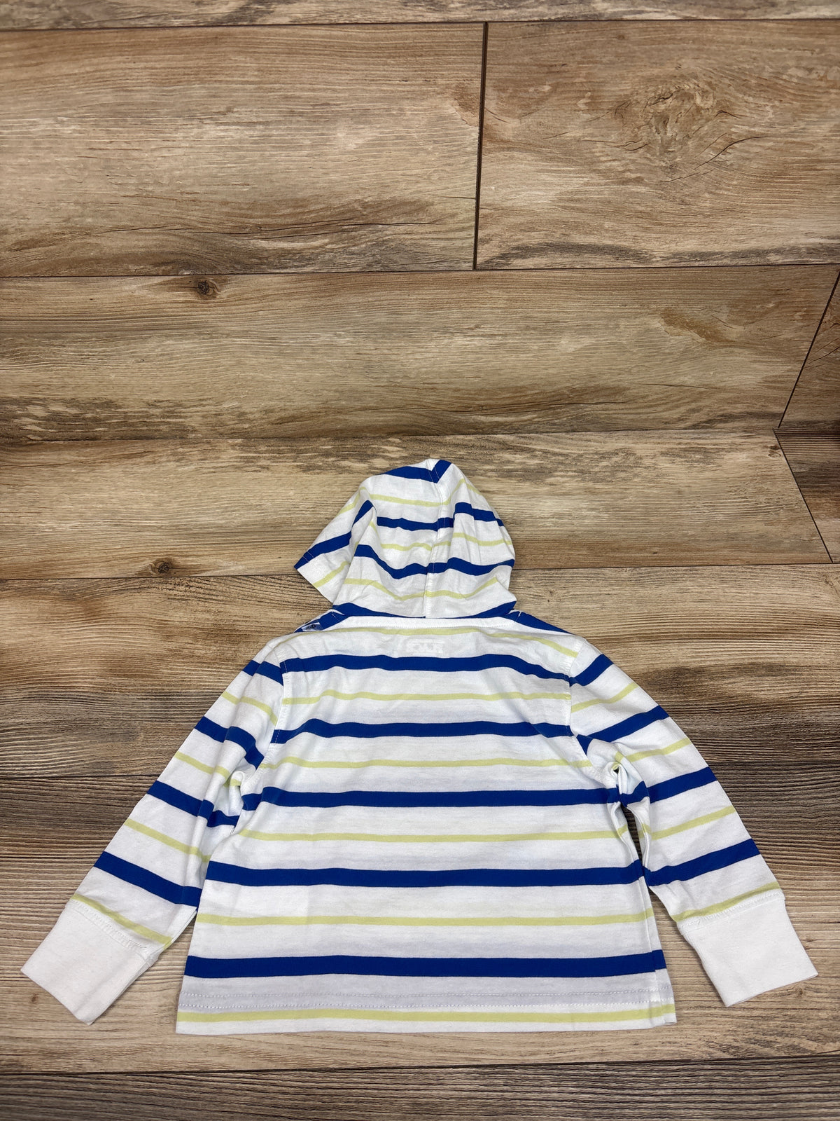 NEW Children's Place Striped Hooded Shirt White sz 12-18m
