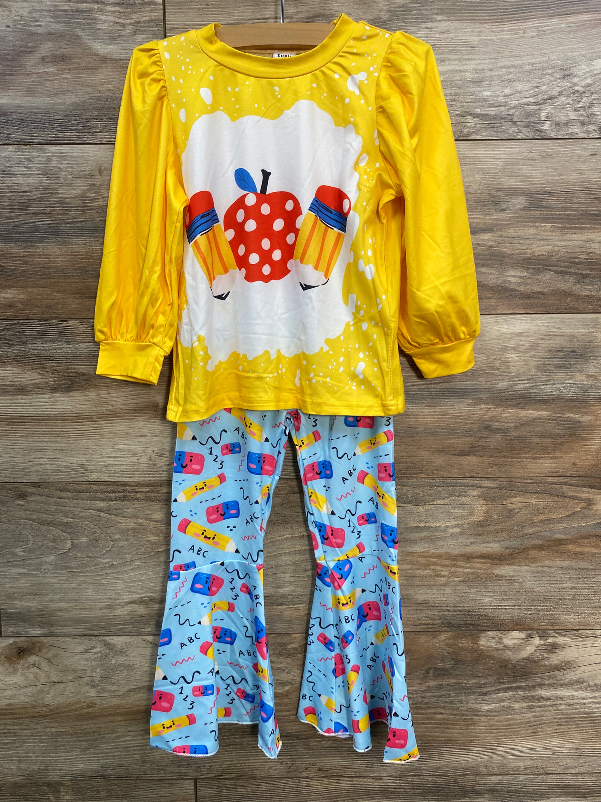 NWOT Shein 2pc Shirt & Pants Set Yellow sz 4T