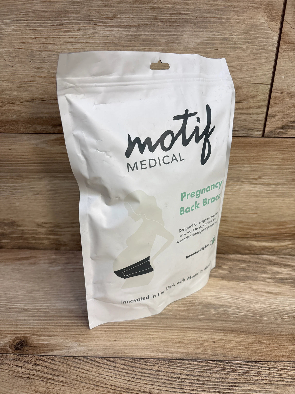 NEW Motif Pregnancy Back Brace White sz Large - Me n Mommy To Be