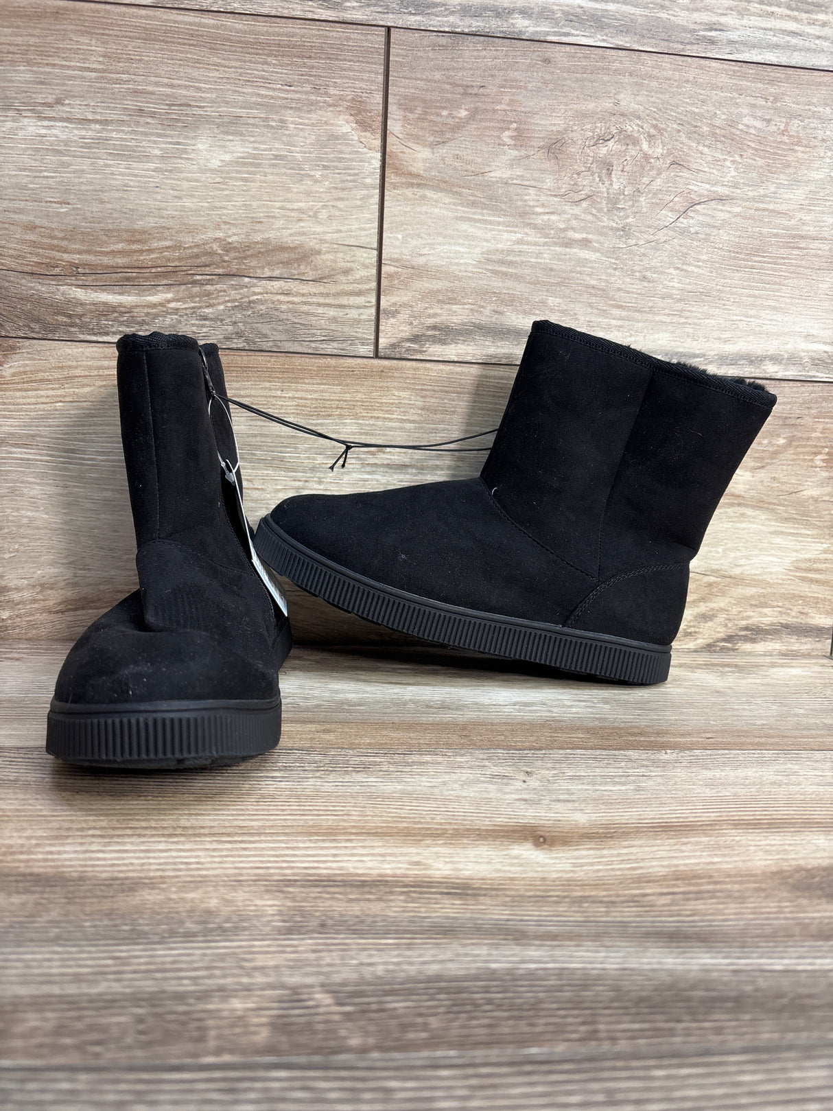 NEW Cat & Jack Arlo Faux Fur Lined Booties Black sz 4Y