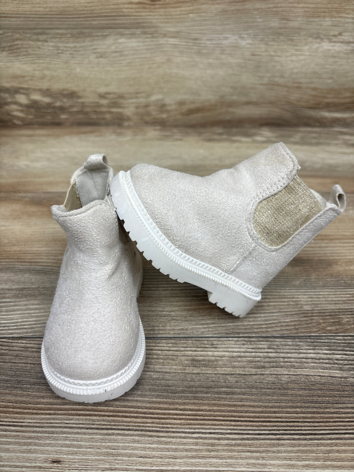 First Steps Chelsea Ankle Boots Ivory sz 3c