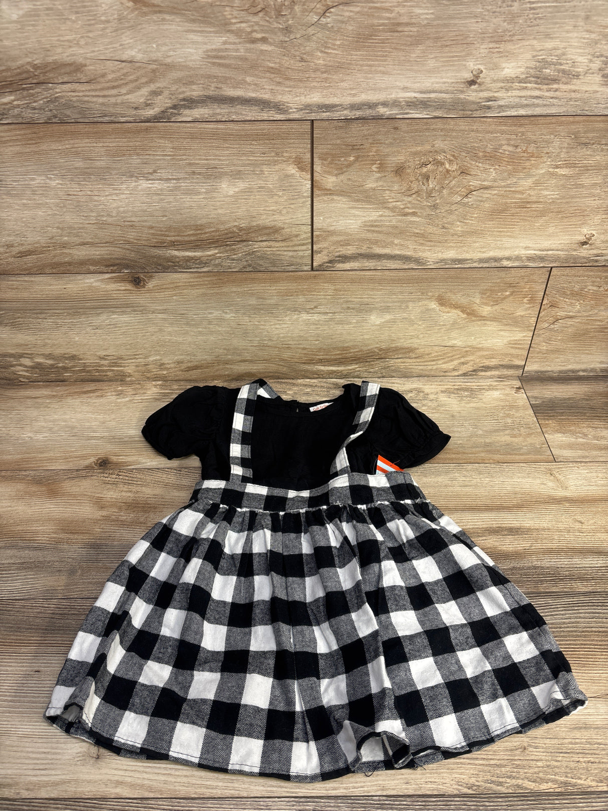 NEW Cat & Jack Buffalo Plaid Skirtall & Shirt Set Black sz 3T