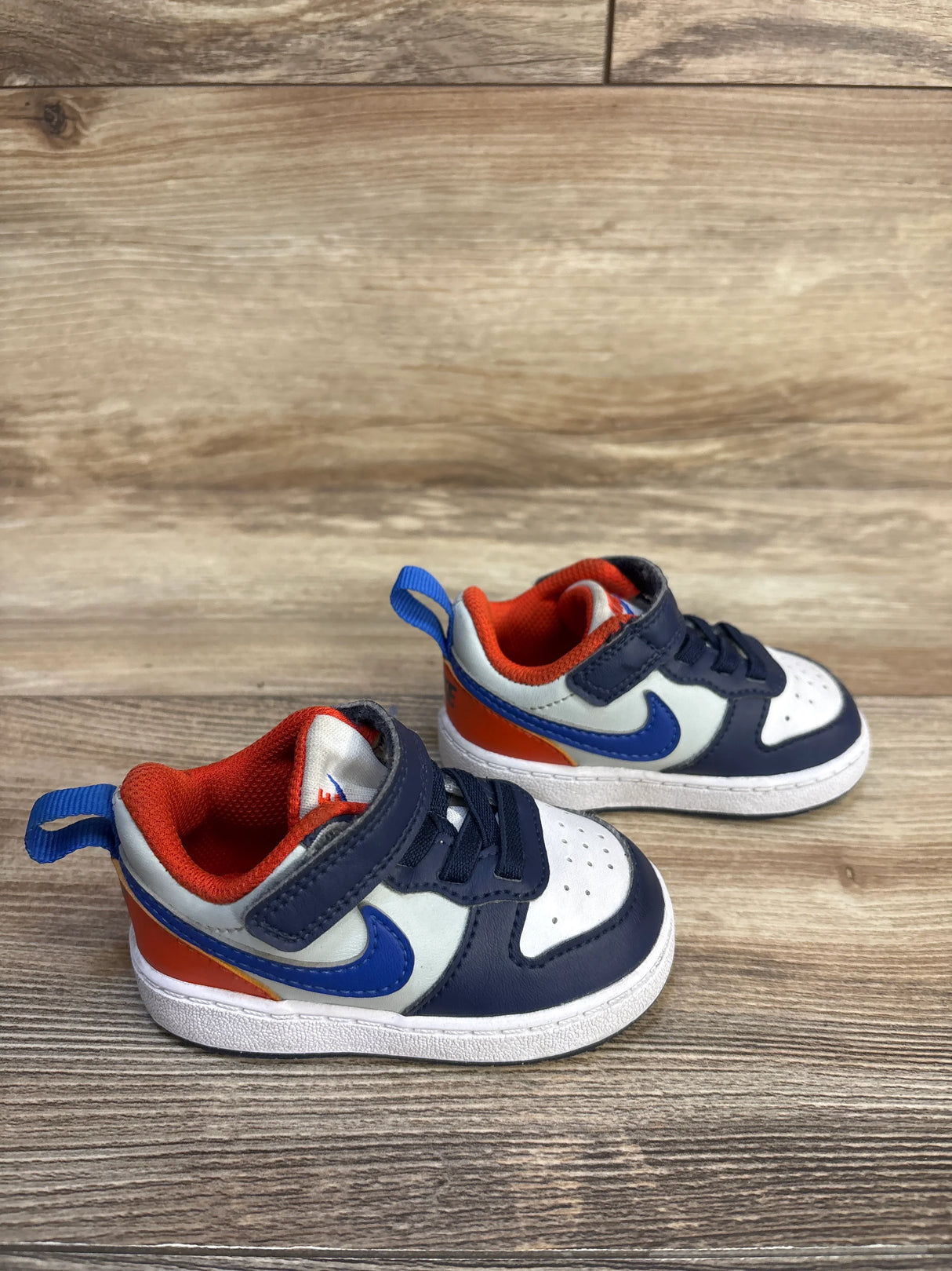 Nike Court Borough Low Recraft TD 'Midnight Navy Team Orange' Sneakers sz 4c