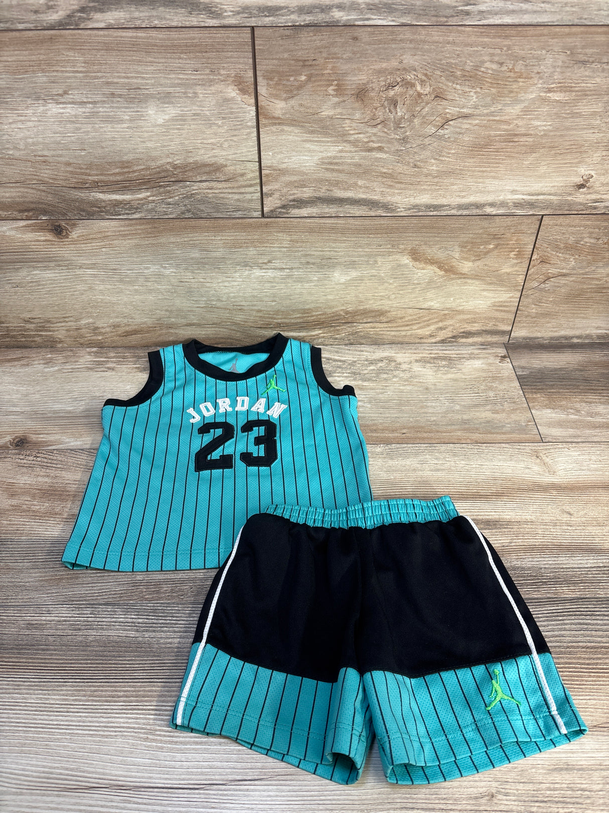 Jordan 2pc Sleeveless 23 Tank Jersey & Shorts Set Blue sz 18m