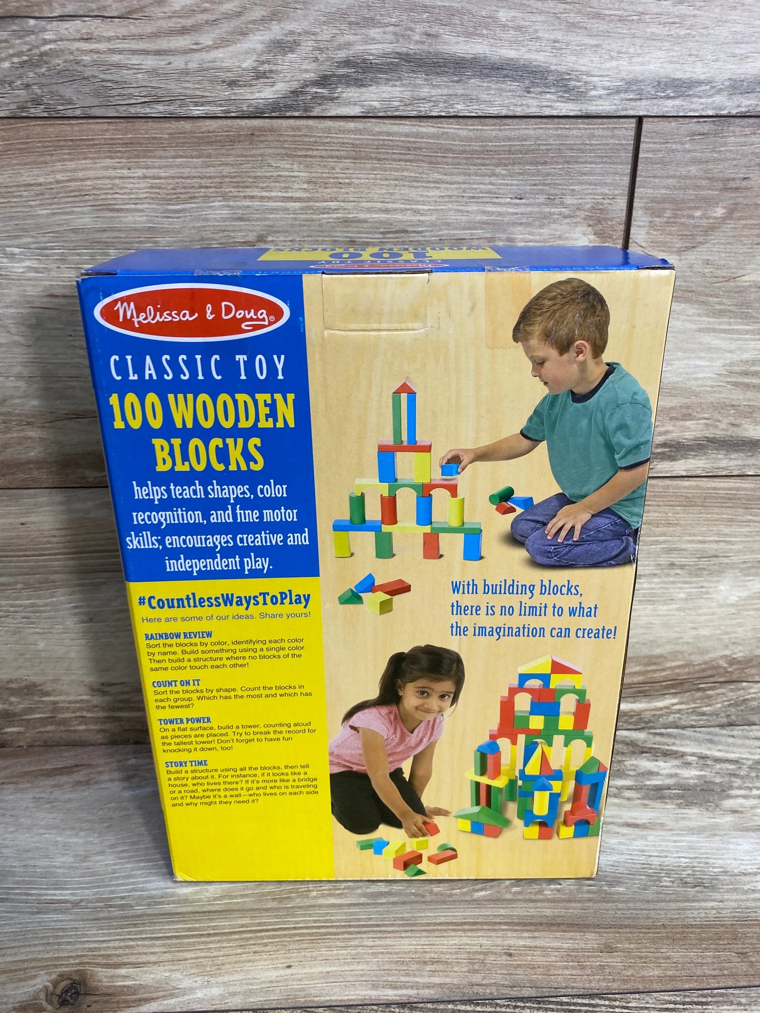 NEW Melissa & Doug Wooden Blocks 100ct.